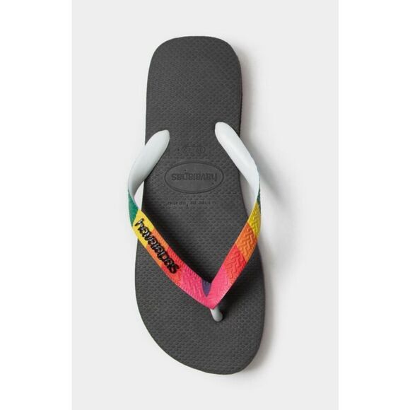 Havaianas Flip Flop Size 6 Sandals Womens‎ Multicolor Rainbow NEW - Picture 1 of 7